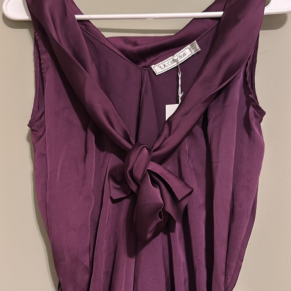 🦇L.K Collection sleeveless belted blouse xs - Picture 2 of 6